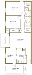 2 bedroom 2 bathroom with den at Painters Mill Apartments, Owings Mills, 21117