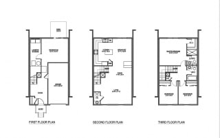 3 bedroom 2.5 bathroom with garage floor plan at The Pointe at Manorgreen in Middle River, MD