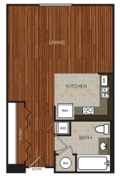 Studio 6 Floor Plan Studio 6 Floor Plan at Berkshire Riverview, Austin