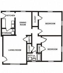 2 bed 1 bath at Avondale Station Apartments, Georgia