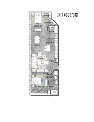 Unit 202_302 Floorplan at Wheelhouse Lofts, Dayton, 45402
