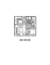 Unit 207_307 Floorplan at Wheelhouse Lofts, Dayton, Ohio