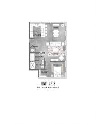 Unit 213 Floorplan at Wheelhouse Lofts, Ohio, 45402