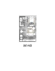 Unit 408 Floorplan at Wheelhouse Lofts, Dayton