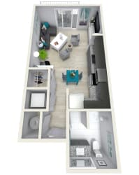 Studio 511 sqft (S) Floor Plan Studio 511 sqft (S) Floor Plan at Channel Club Apartments, Tampa, FL
