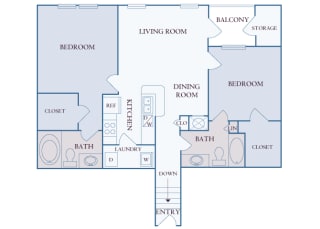 Carrington Place at Shoal Creek - B3 - 2 bedrooms 2 bathrooms - 2D Carrington Place at Shoal Creek - B3 - 2 bedrooms 2 bathrooms - 2D