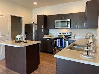Kitchen at Aventura at Maryland Oaks, St. Louis, MO, 63146
