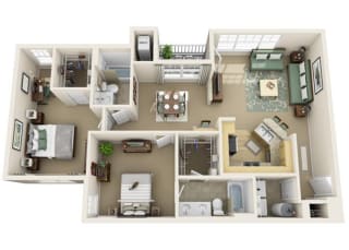 Grand Central 2  Bed   2  Bath   1,184 Sq. Ft. at Bristol Station, Naperville, IL