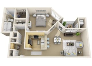 Manchester 1  Bed   1  Bath   928 Sq. Ft. at Bristol Station, Naperville, 60563