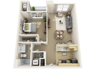 Newbury 1  Bed   1  Bath   765 Sq. Ft. at Bristol Station, Naperville, Illinois