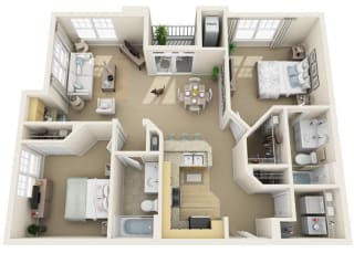 Victoria 2  Bed   2  Bath   1,091 Sq. Ft. at Bristol Station, Illinois, 60563
