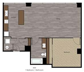 The Grand downtown KC 1 bed 1 bath I  at The Grand, Kansas City, Missouri