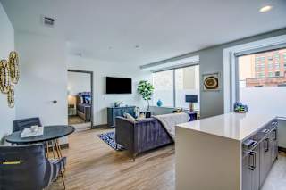 Living and dining at The Grand, Kansas City, Missouri