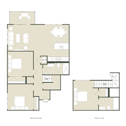 Floor Plan 3 Bedroom - 2 Bathroom