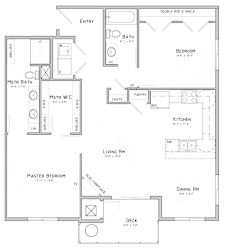 Two bedroom apartment-Goldenrod floor plan for rent at WH Flats in south Lincoln NE