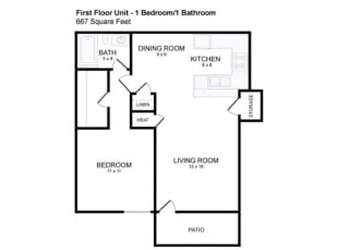 Floor Plan 1X1