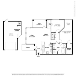 2 bedroom 2 bath Floor Plan at Orion McCord Park, Texas