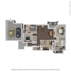 1586 Square-Foot Lunar Floor Plan at Orion McKinney, McKinney