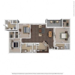 1309 Square-Foot Zanstra Floor Plan at Orion McKinney, McKinney, TX