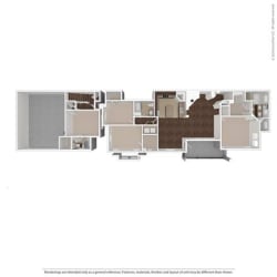 Equinox 4 Bed 3 Bath, 1910 Square-Foot Floor Plan at Orion Prosper Lakes, Texas, 75078