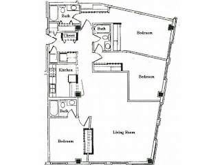 Floor Plan 3 Bedroom Apartment