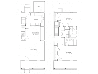 Floor Plan Chippewa (Row House)