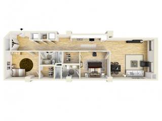 Floor Plan 2 Bedroom Apartment