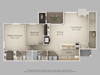 Floor Plan 2B-Mudsock
