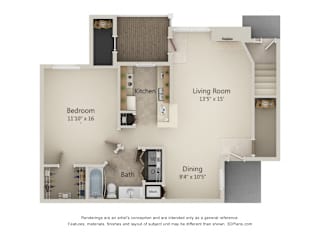 Floor Plan 1A-Sunrise Series