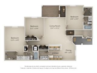 Floor Plan 3K-Sunset Series