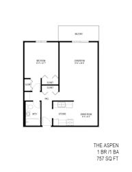 Floor plan at Eden Glen, Eden Prairie, Minnesota