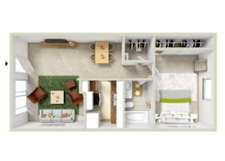Floor Plan One Bedroom