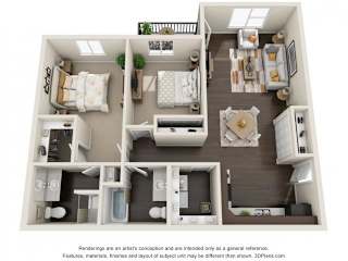 Floor Plan 2x2A