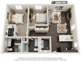 Floor Plan 2x2B