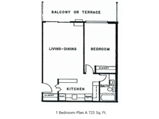 Floor Plan 1x1A