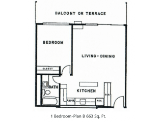 Floor Plan 1x1B