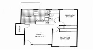 Floor Plan Two Bedroom Flat