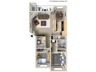 Floor Plan 2x2e -1007