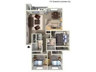 Floor Plan 3x2b -1168
