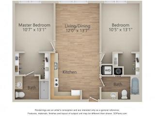 Floor Plan 2x2S