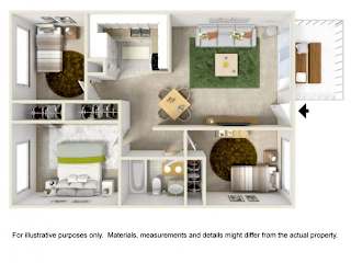 Floor Plan Garden Style - Three Bedroom