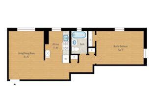 Floor Plan 1 Bedroom