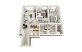 Floor Plan Arbor 1 Bed
