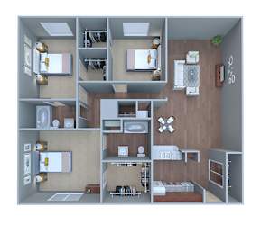 3 bedroom floor plan