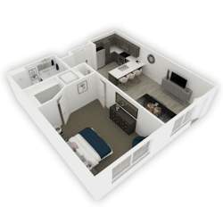 Fourth 3d image of Lynnewood - One Bed Room