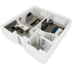 first 3d image of Lynnewood - One Bed Room
