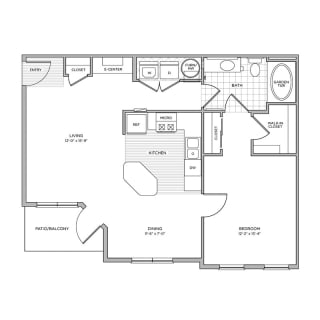 arlington park apartments floor plan a2