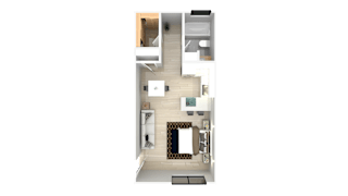 a rendering of a floor plan of a house