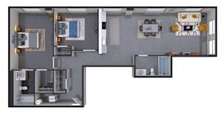 2 bed 2 bath C at Textile Apartments, Cincinnati, OH, 21286
