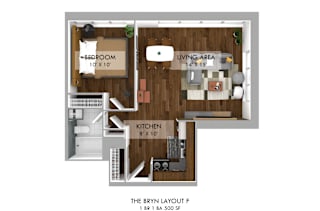 1 bed 1 bath D at The Bryn - 5600 N Sheridan Rd Apartments, Illinois